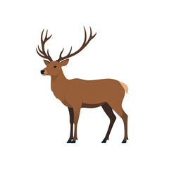 Fototapeta premium Deer Icon Isolated on White Background