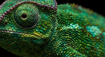 Close Green Iguana  