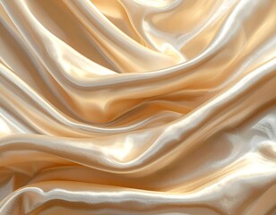 Fototapeta premium Luxurious 3d draped fabric texture with smooth flowing curves and soft light reflections