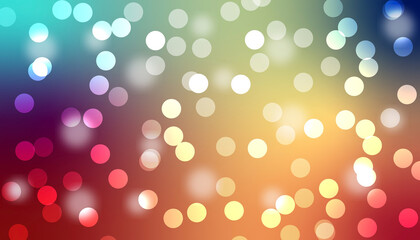 Rainbow Bokeh Glow – Abstract Multicolor Light Circle Gradient Background. abstract bokeh background
