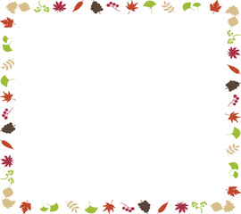 The Autumn Leaf Boarder line for thanksgiving or holiday concept.