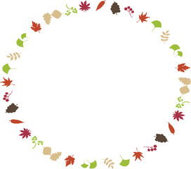 The Autumn Leaf Boarder line for thanksgiving or holiday concept.