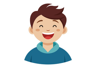 Smiling Child Vector Artwork for Kids EPS Illustration