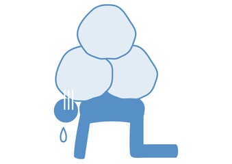 石を背負う人・メンタルヘルスとプレッシャー・大きな問題やタスクに押しつぶされるビジネスパーソン