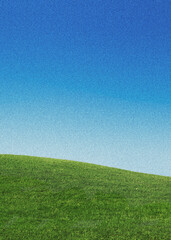 Fototapeta premium Grainy grass hill landscape background