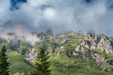 Rocky Green Slopes and Dramatic Clouds in the Tatra Mountains, Zakopane, Poland
