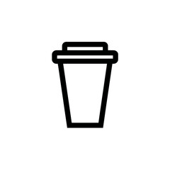 Simple coffee cup icon for digital designs. Suitable for caf logos, menu cards, packaging, and social media graphics.