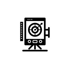 Marketing target on a device with a stand, ideal for advertising products and services, showcasing digital content, virtual presentations.