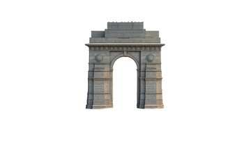 Obraz premium Archway of sandstone with ornate details against black background