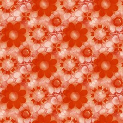 Colorful flowers as a seamless pattern. Multicolored background with flowers.
Seamless floral decor.