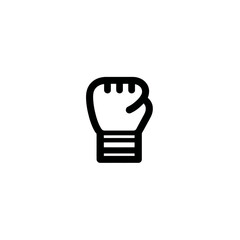 Boxing glove icon: a simple, bold line drawing of a fist with wrist wraps.