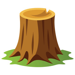 tree stump vector illustration
