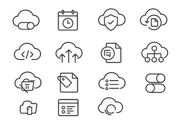 Fototapeta premium Toggle log upload icon symbol file vector workflow node after icons cloud