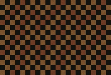 Brown and Black Checkerboard Pattern Background for Retro, Vintage Chess-Themed Projects and Design Decor