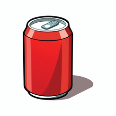 red soda can isolated
