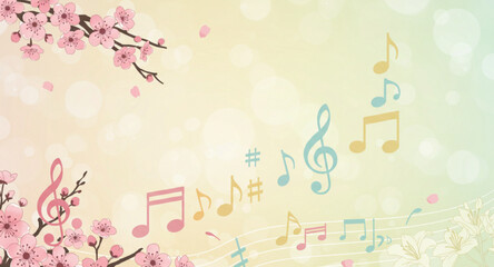 music background with flowers © Wilda