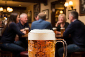 boccale di birra in pub scozzese