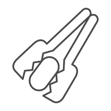 black outline pliers tool clip art preview