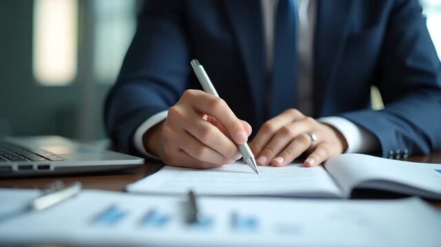 Customs official analyzing trade restriction regulations book and digital database at desk reviewing embargo lists quota limits and compliance guidelines for restricted goods in  Photo Stock  Concept 