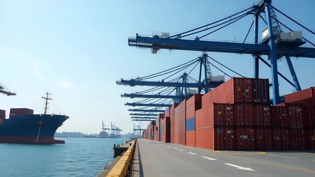 Regulatory overview of container tariff policy applied at seaport terminals highlighting fee structures classification codes compliance requirements for international shipments in  Photo Stock  Concep
