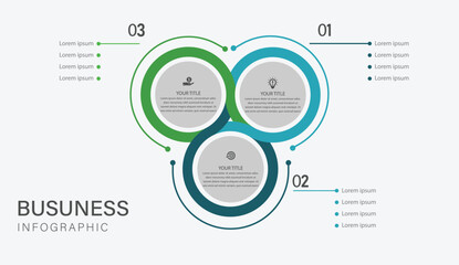 Business Infographic Template, Circular Process Diagram, Modern Data Chart, Corporate Workflow Design, Marketing Strategy Infographic, 3-Step Business Flow, Creative Circle Layout, Abstract 