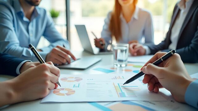 Marketing teams crafting tax on goods image representing VAT and import duty concepts through infographic elements charts and branded iconography for client presentations in  Photo Stock  Concept  and