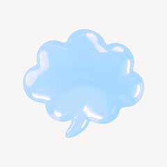 Speech bubble icon, 3D transparent design