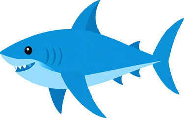 Obraz premium Shark Icon Isolated on White Background