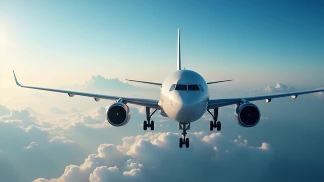 International air cargo service delivering critical shipments emphasizing air transportation efficiency and customs coordination for global delivery in  Photo Stock  Concept  and empty space on the le