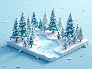 アイソメトリック, 3Dマップ, 地図, ゲームマップ, 自然, 景色, 環境問題, ゲーム風景, 雪国, ミニモデル, 冬, 雪, 風景, 木, ジオラマ, 3D, イラスト, 寒い, 季節, クリスマス, 白, 雪景色, 粘土, 寒い, アイランズ, 海, 建築, 観光, 地中海, サマータイム, 旅行, 温暖化, 山, 森, 空, こおり, 雪に覆われた, 降雪, 青