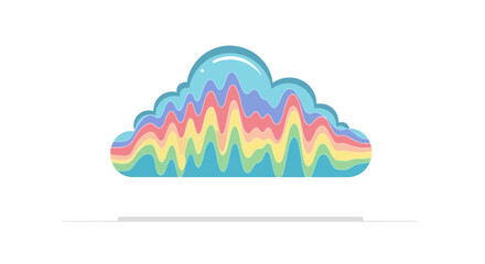 abstract background with a wave and waves, Cloud with Equalizer Sound Wave