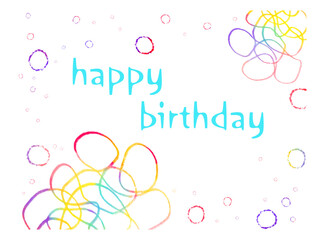 ポップでかわいいバースデーカード
ポストカード、メッセージカードなどに