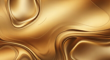 Luxurious gold abstract background with fluid swirls and shimmering highlights, perfect for creating elegant and sophisticated designs and visuals