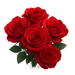 Bouquet of red roses symbolizing love and romance