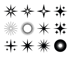 Sparkling Starbursts A Collection of Minimalist Star Icons