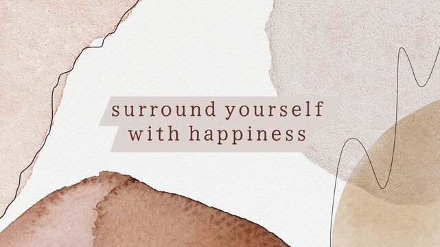 Happiness quote blog banner template