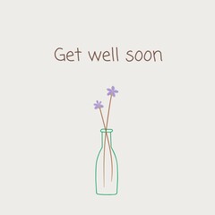 Get well soon Instagram post template
