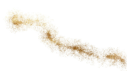 gold sparkles dust particles on transparent background