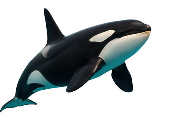 Isolated Orca swimming elegantly, majestic killer whale in open ocean, marine animal, wildlife © Isolde