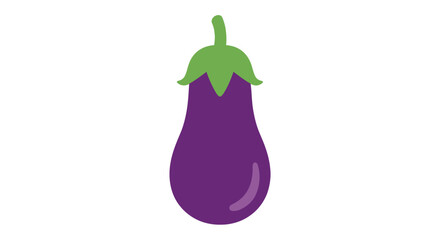 Stylized eggplant vector illustration on a clean white background for design use