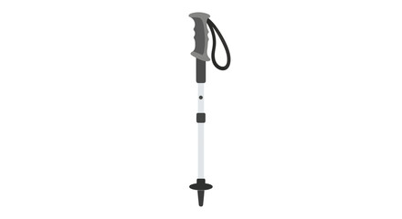 Hiking Stick Illustration: Essential trekking equipment for outdoor adventures and support during