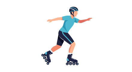 Active lifestyle rollerblading adventure showcasing athleticism and recreational sport activities