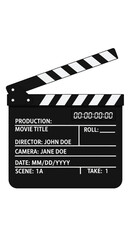 Fototapeta premium Black Movie Clapperboard for Film Production.