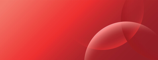 Red background with a gradient red color, featuring smooth, overlapping circular shapes. The background is modern and vibrant. Minimal abstract circles vector gradient background