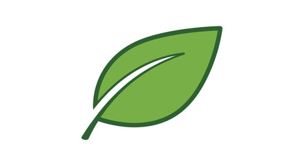 Vibrant green leaf illustration symbolizing nature conservation and ecology awareness