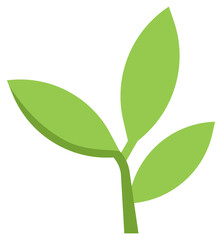 A green tea leaf icon vector symbolizing natural tea ingredients and organic flavor.