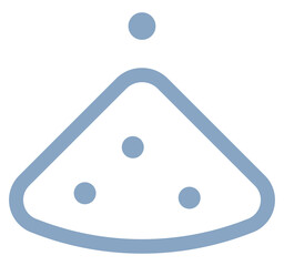 A simple sugar icon vector illustration showing white sweet powder used for making milk tea or desserts.
