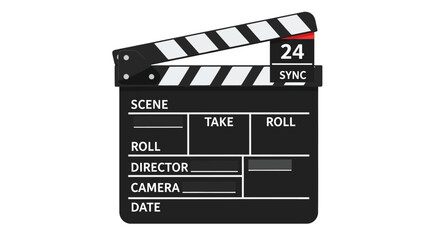 Classic Film Clapperboard for Movie Production.