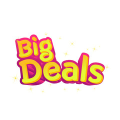 Bright Yellow Big Deals Typography for Discount Sale