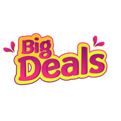 Modern 3D Big Deals Text for E-commerce and Retail Sale